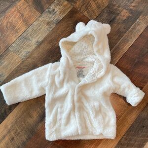 Magnetic Me Cream Baby Hoodie with Star Pattern